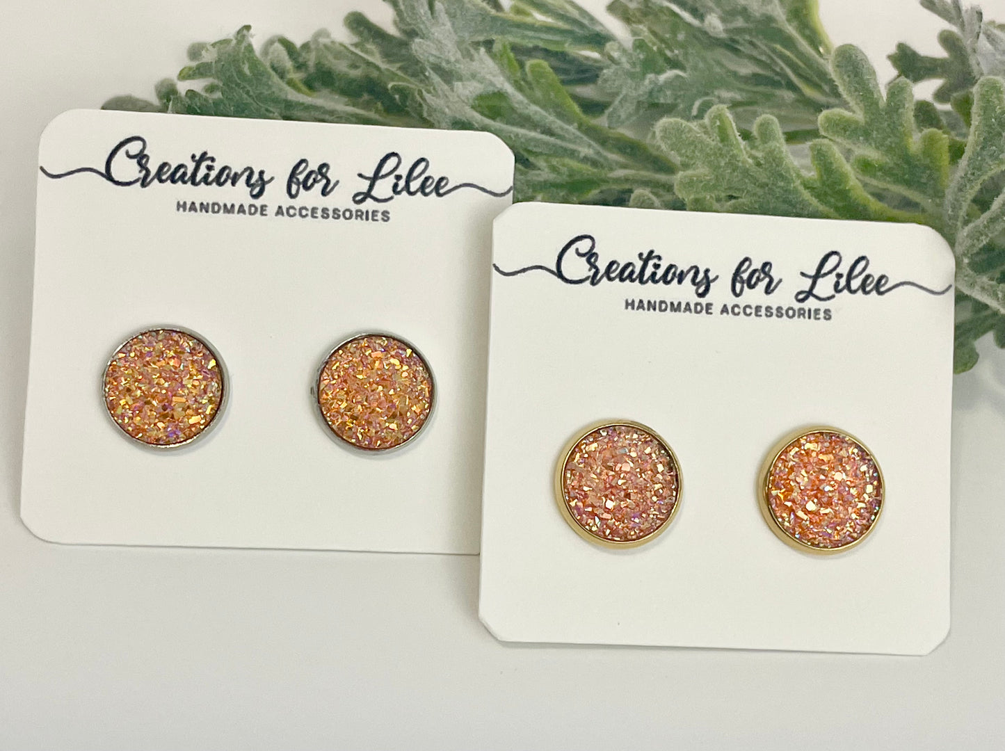 Druzy Stud Earrings