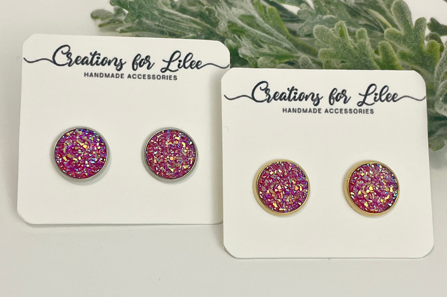 Druzy Stud Earrings