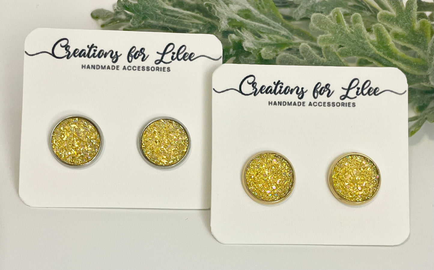 Druzy Stud Earrings