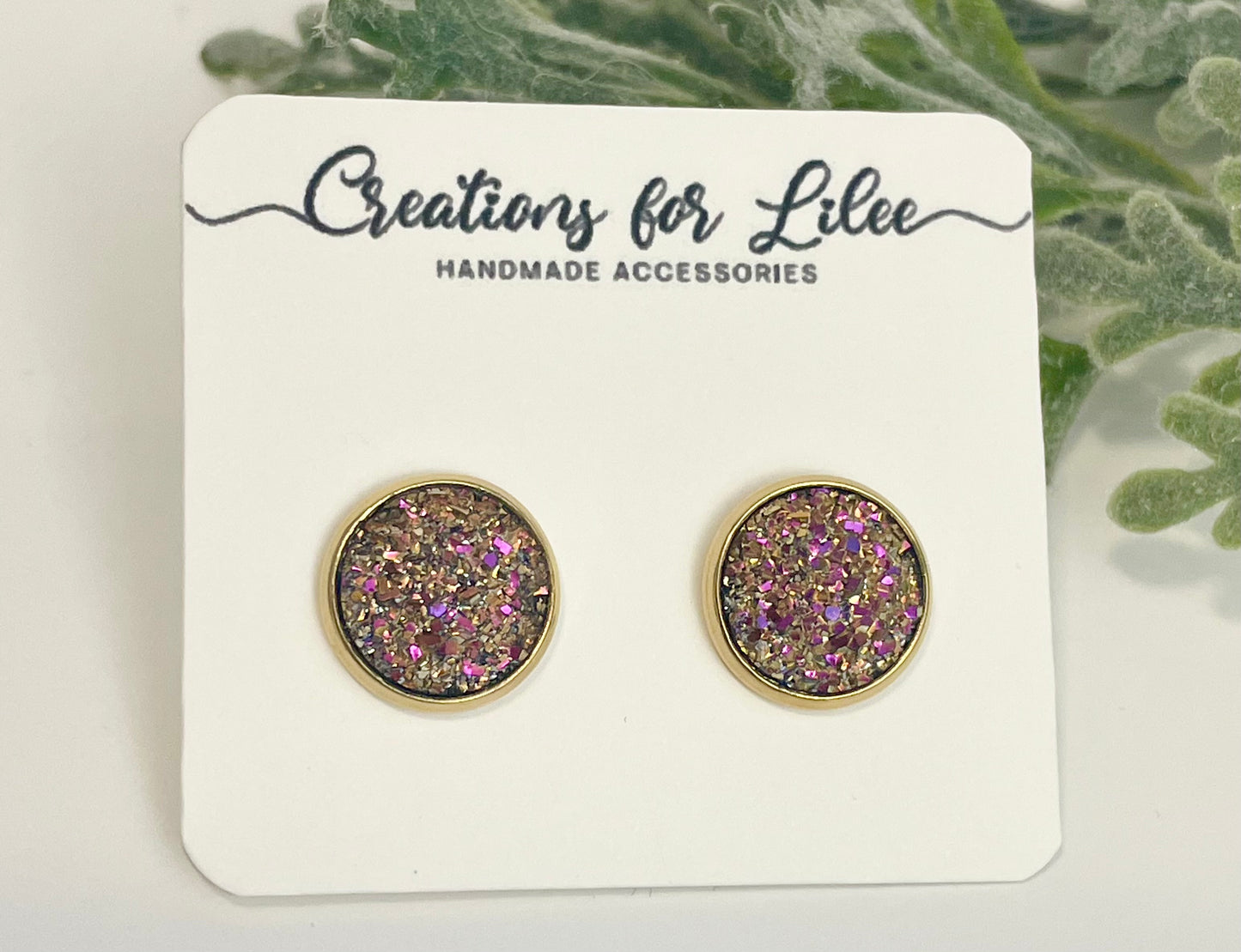 Druzy Stud Earrings