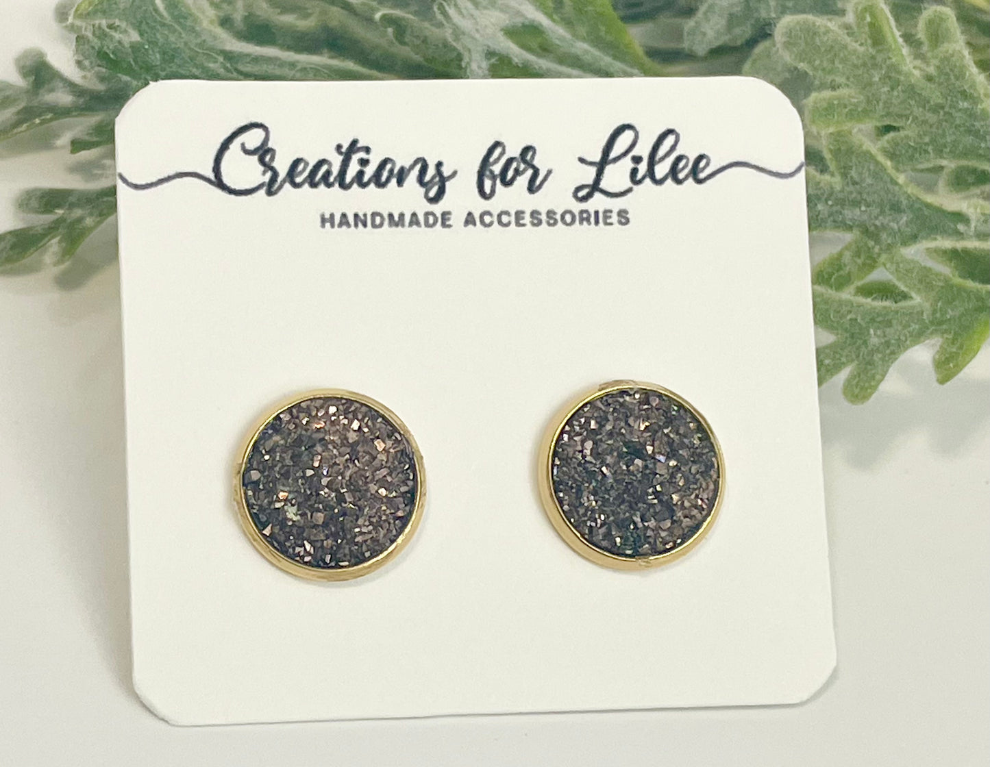 Druzy Stud Earrings