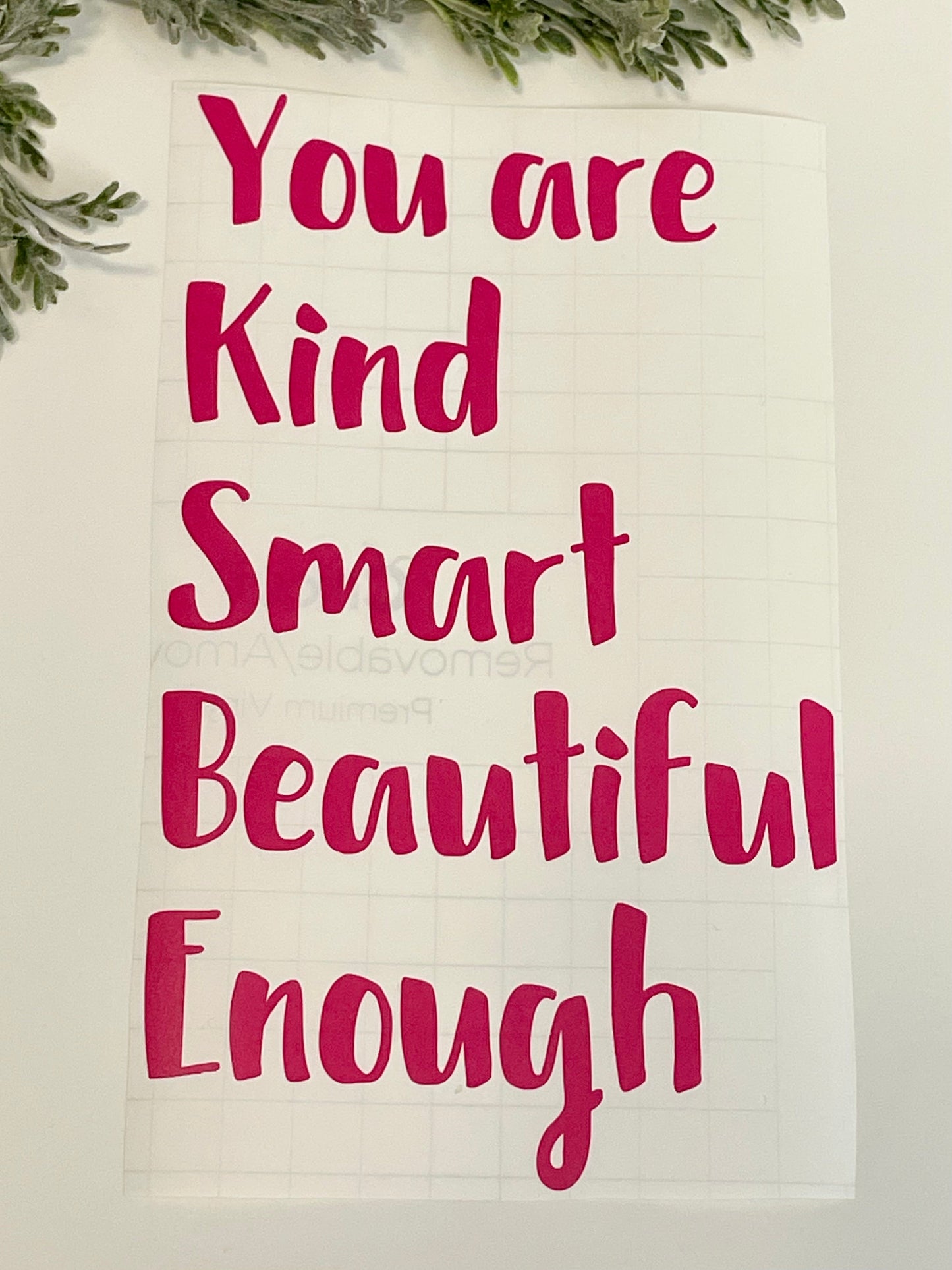 Mirror Decals - You are kind smart beautiful enough