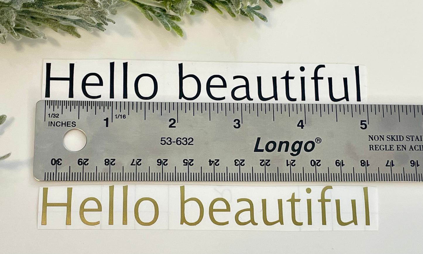 Mirror Decals - Hello Beautiful