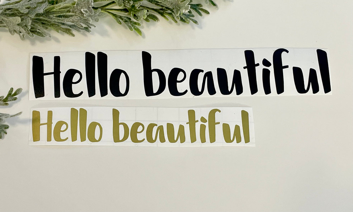 Mirror Decals - Hello Beautiful