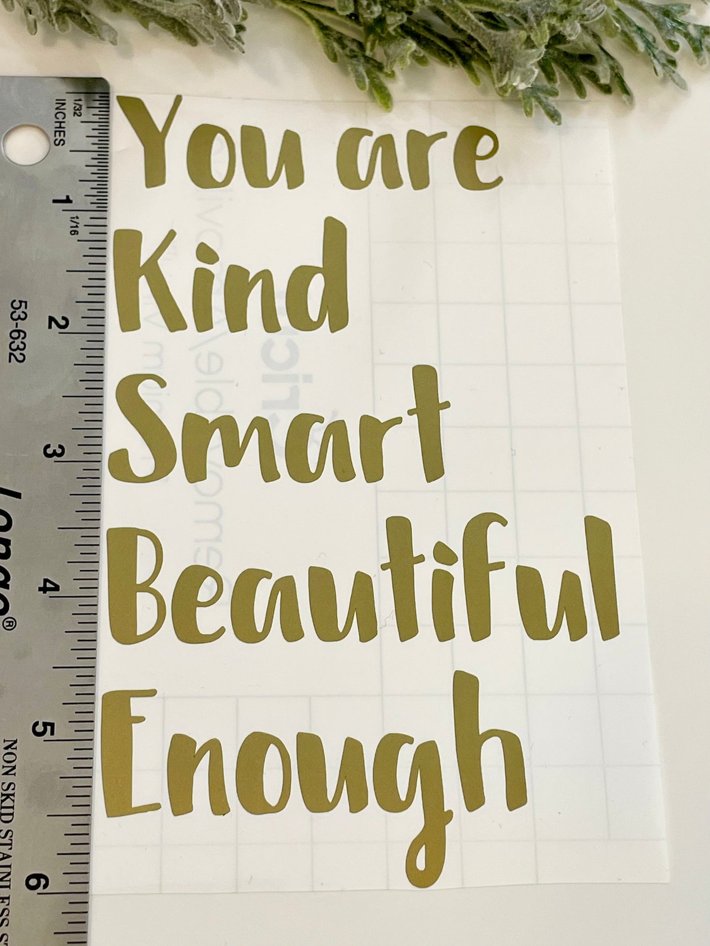 Mirror Decals - You are kind smart beautiful enough