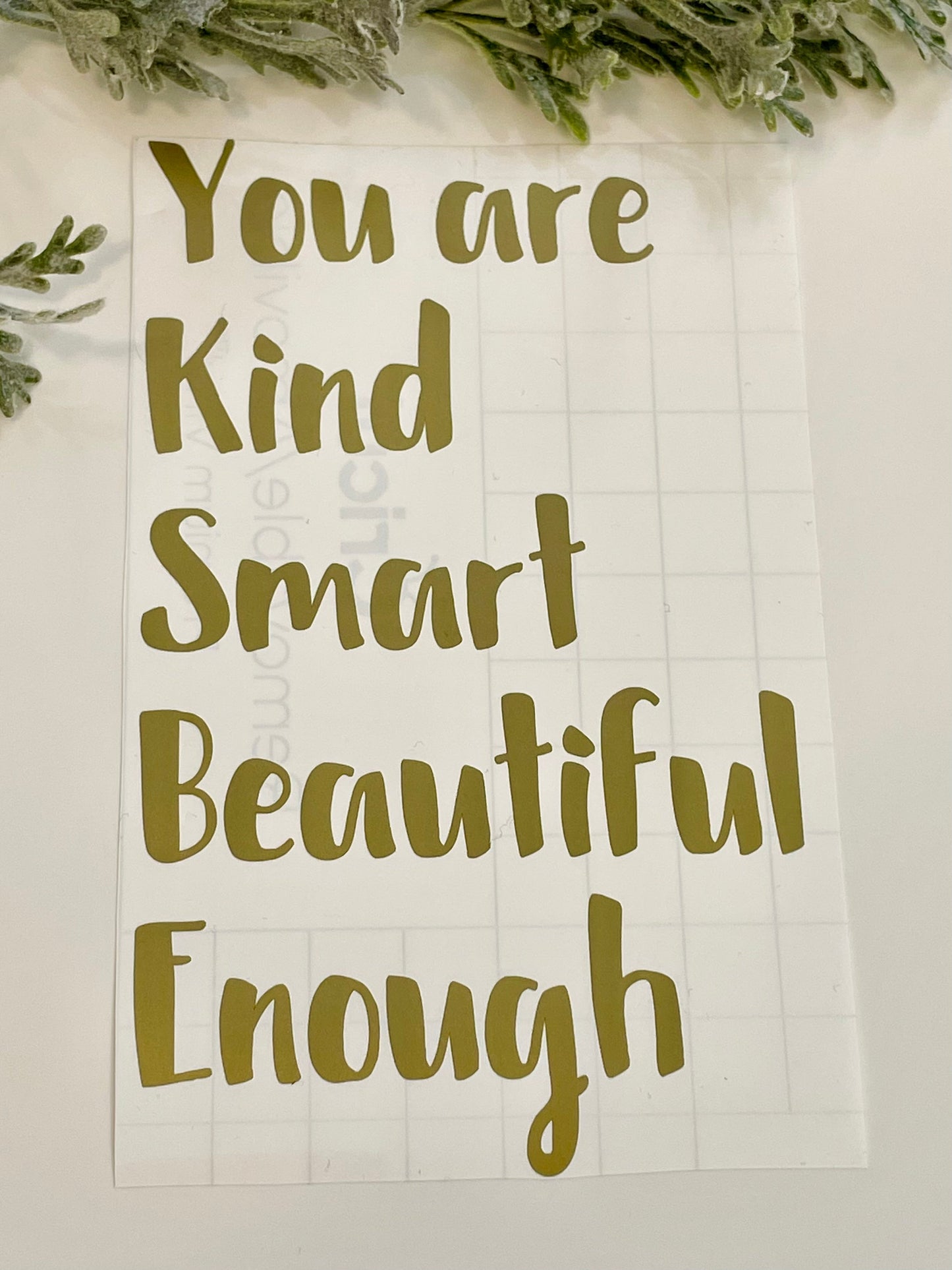 Mirror Decals - You are kind smart beautiful enough