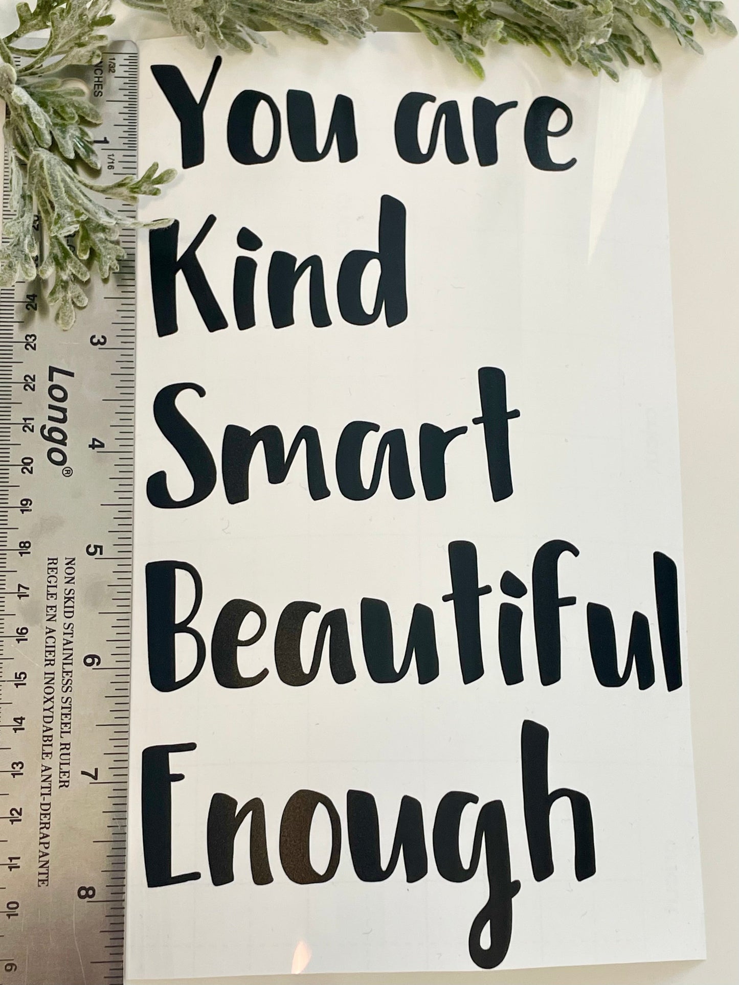 Mirror Decals - You are kind smart beautiful enough