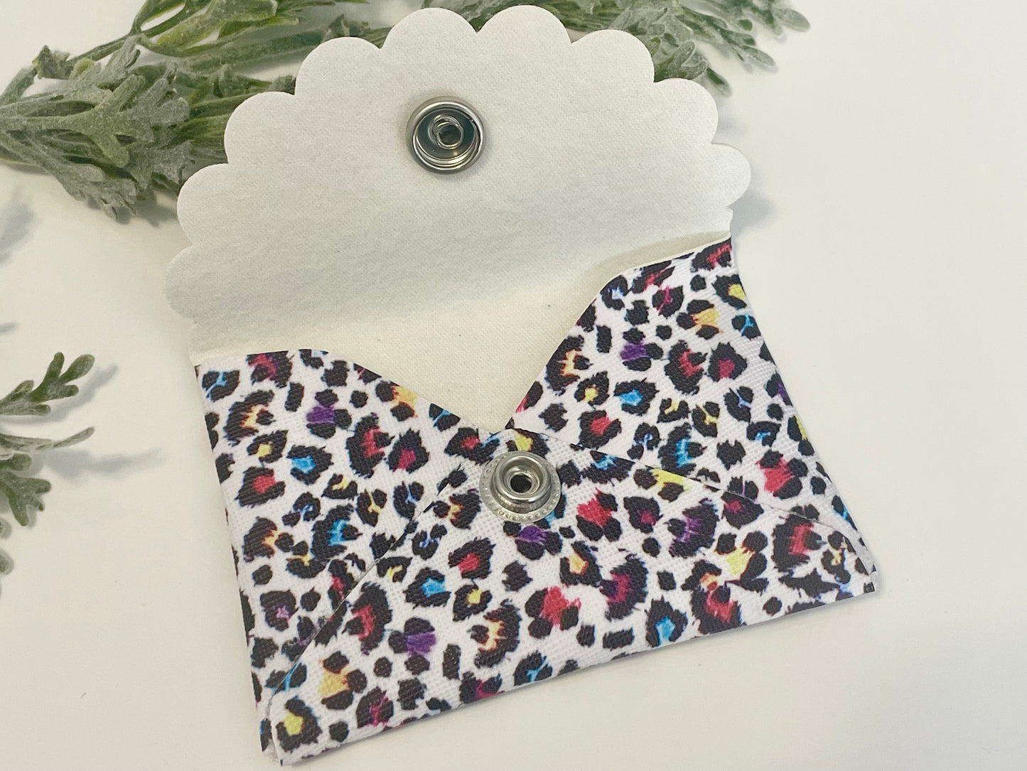 Card & Coin Purse - Colorful Leopard