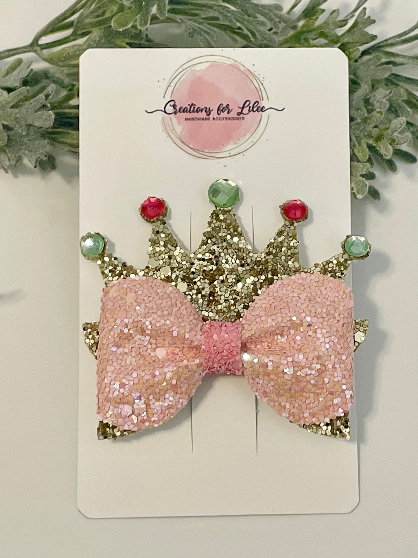 Princess Crown Hair Bow