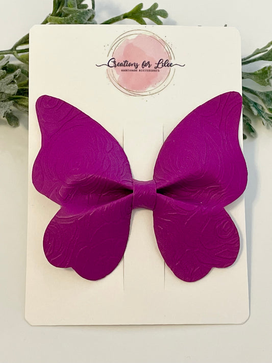 Large Butterfly Hair Bow - Solid Colors