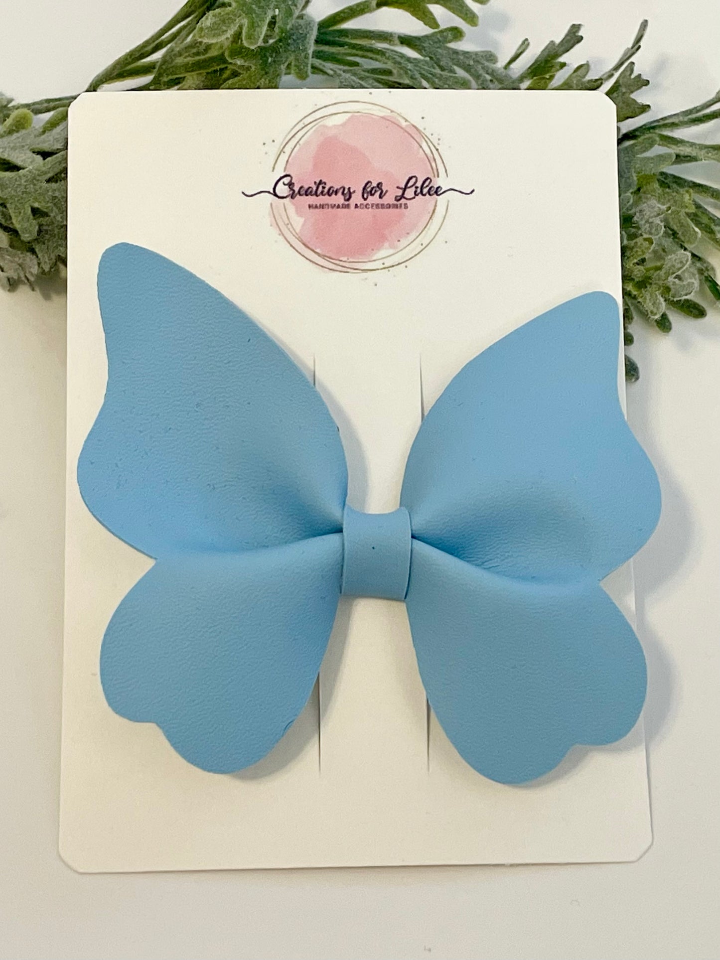 Large Butterfly Hair Bow - Solid Colors