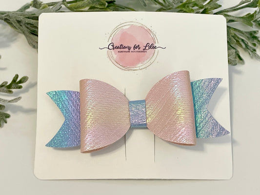 Hair Bow - Iridescent Pastels