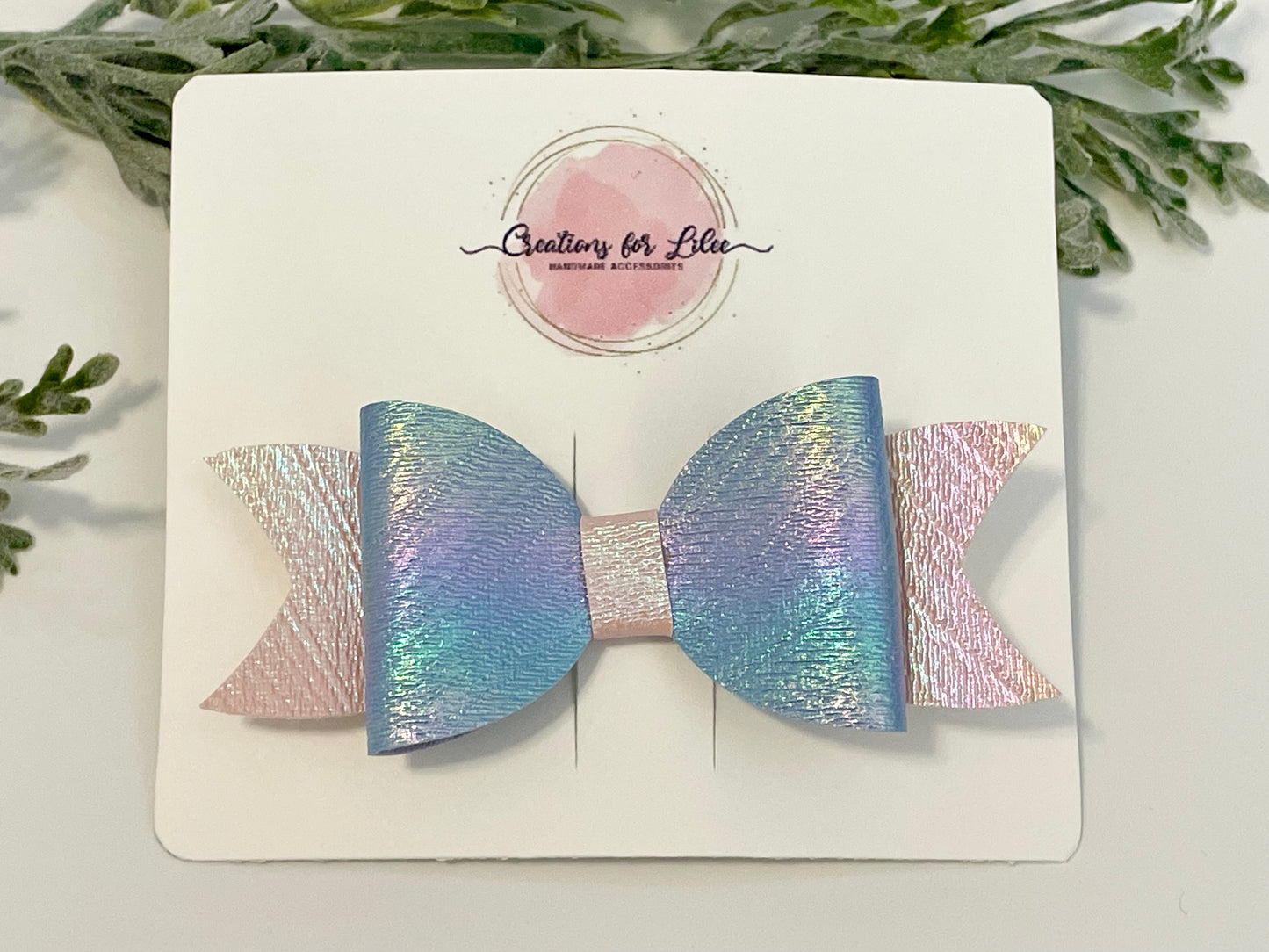 Hair Bow - Iridescent Pastels