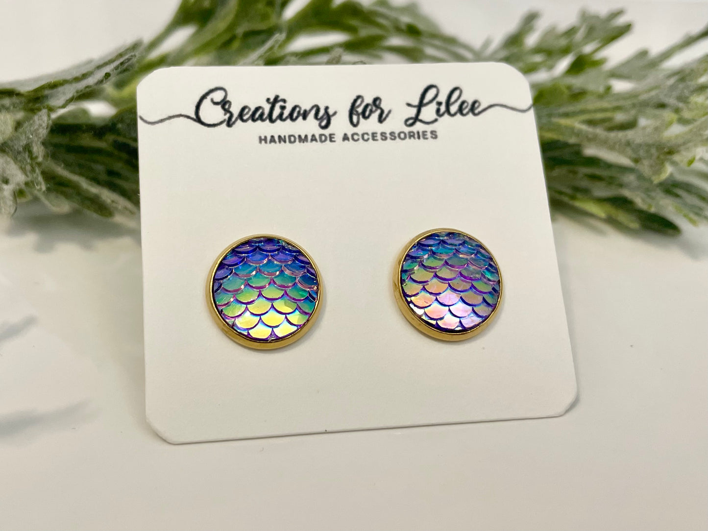 Mermaid Stud Earrings