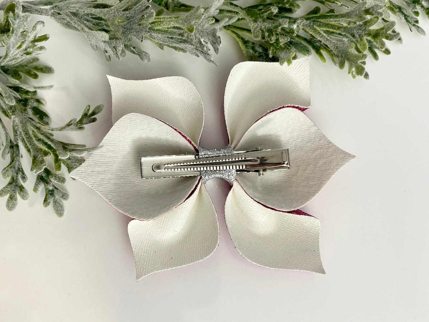 Poinsettia Pinch Hair Bow