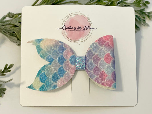 Mermaid Hair Bows - Blue & Pastels