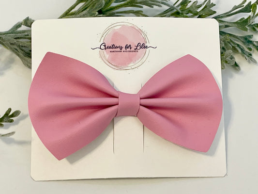 Bowtie Hair Bow - Pink