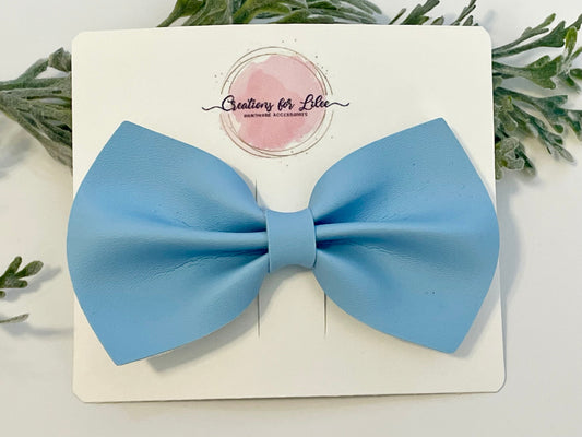 Bowtie Hair Bow - Blue