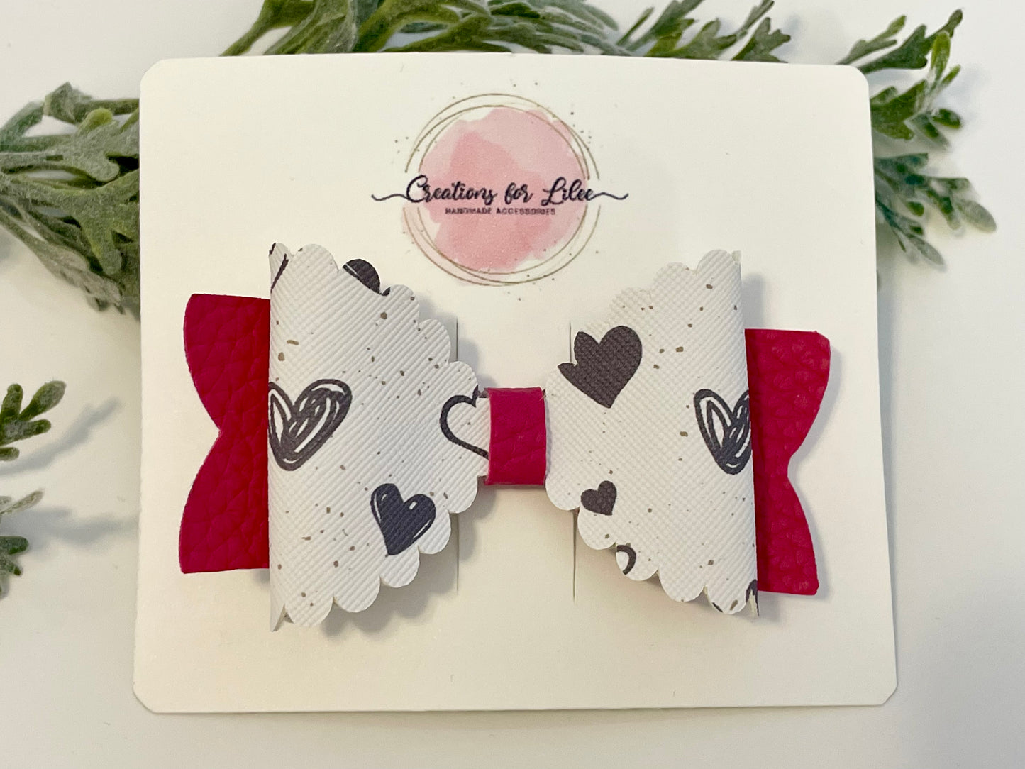 Hair Bows - Pink, White & Love