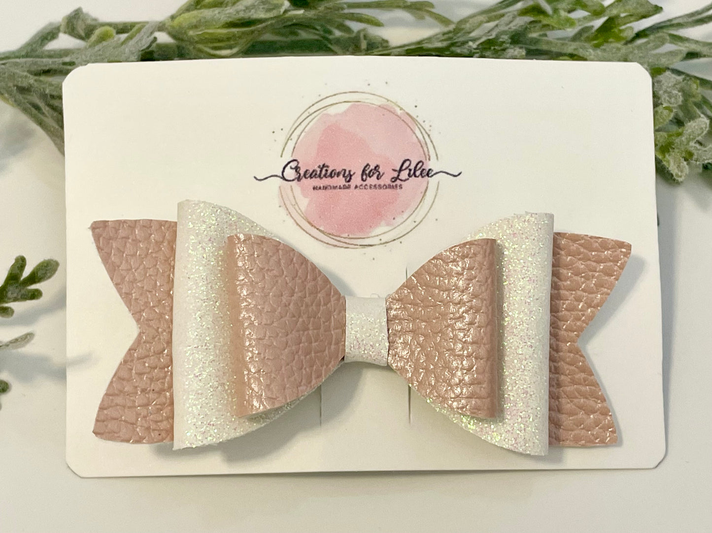 Hair Bows - Metallic Pink, Glitter & Animal Print