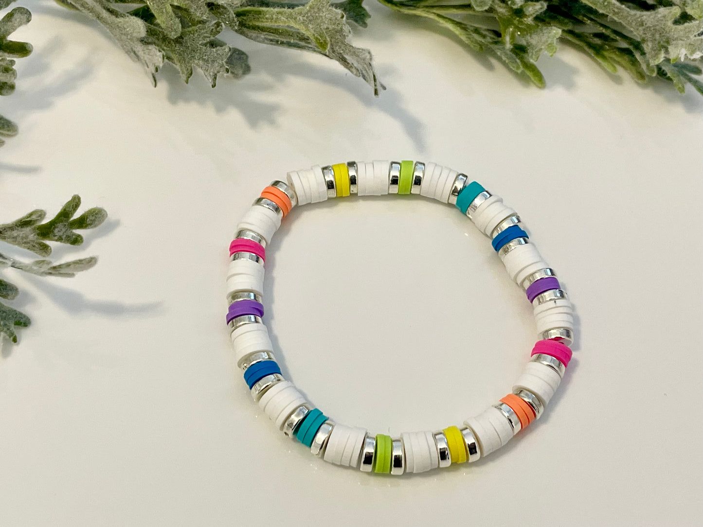 Heishi Stack Bracelets - Brights (Youth Sizing)