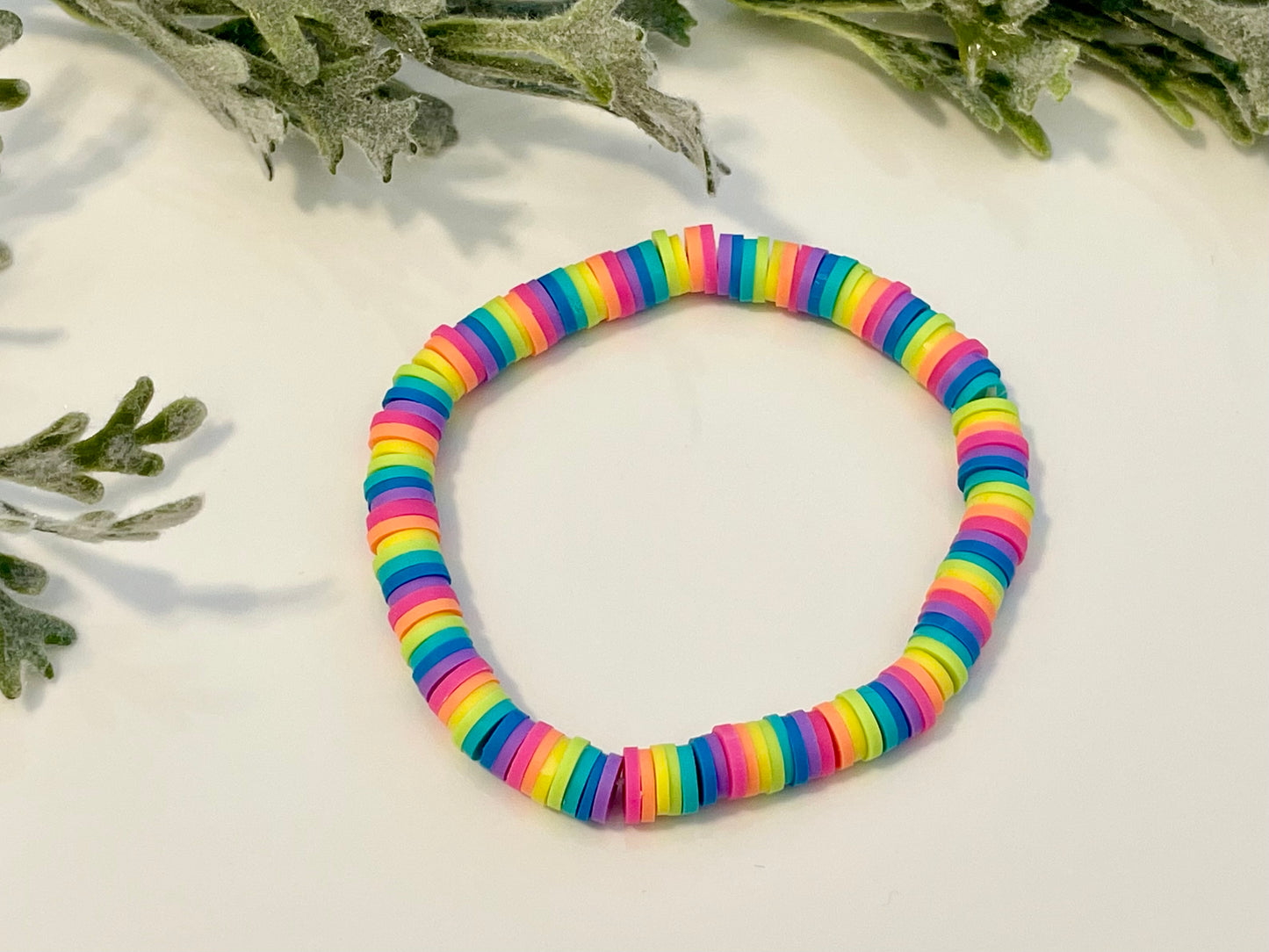 Heishi Stack Bracelets - Brights (Youth Sizing)