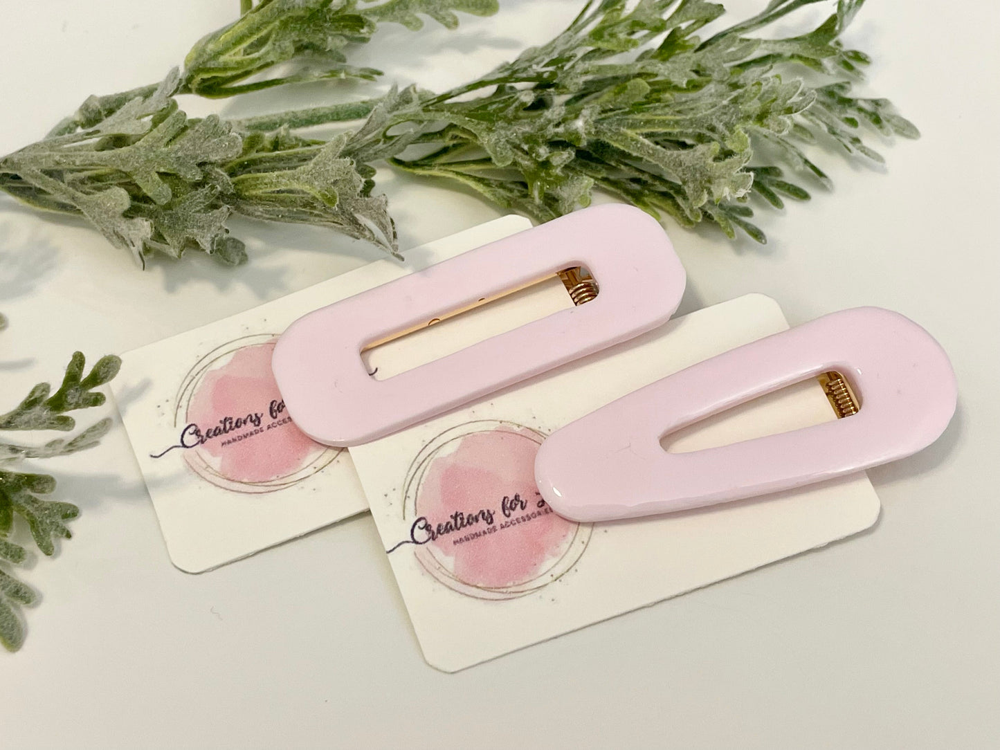 Resin Hair Clips - Pastel Pinks