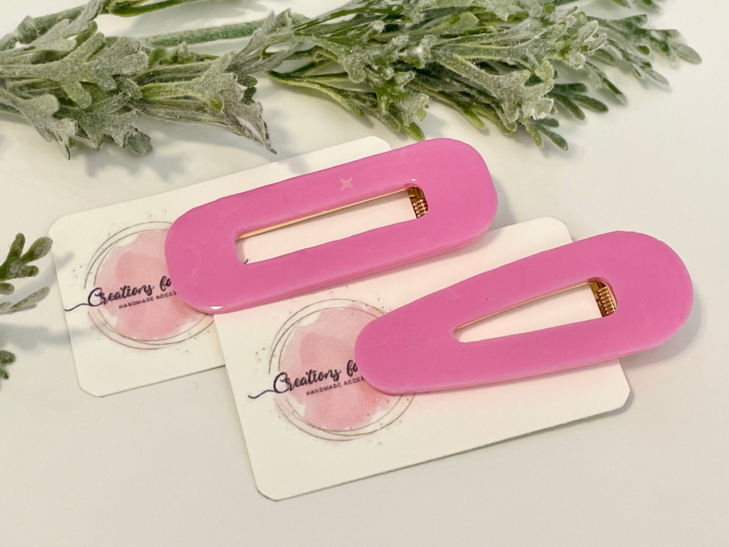 Resin Hair Clips - Pastel Pinks