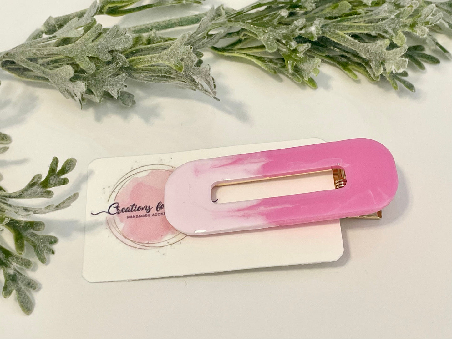 Resin Hair Clips - Pastel Pinks