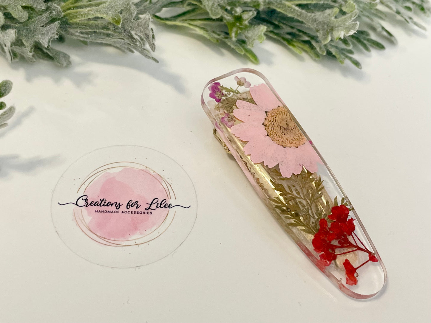 Resin Hair Clips - Flowers