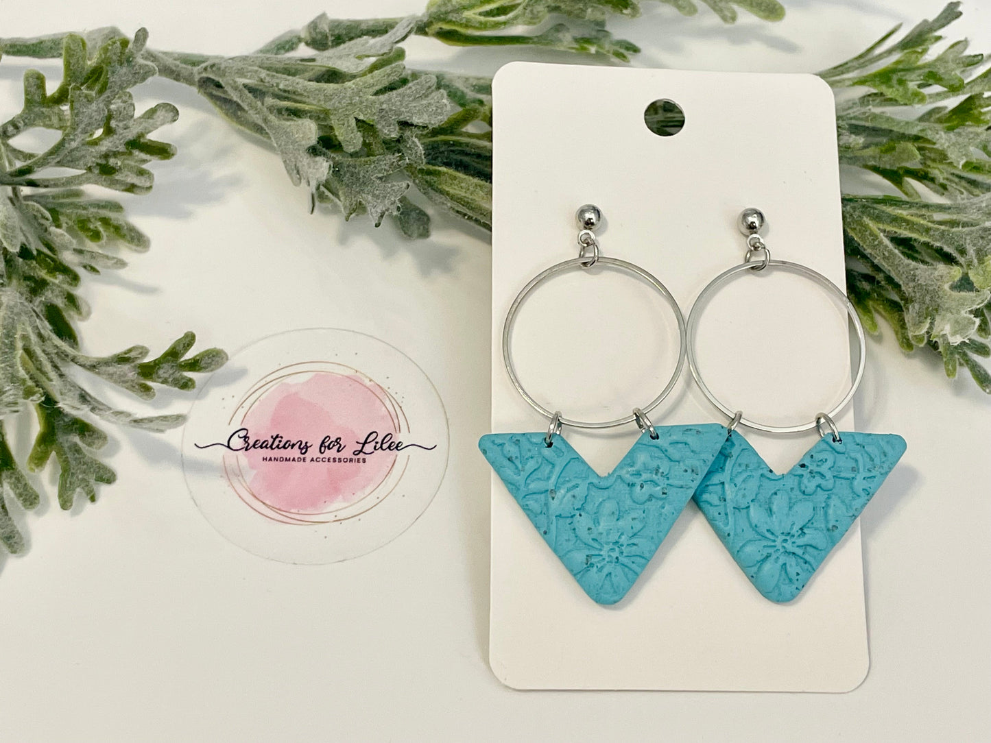 Clay Earrings - Turquoise Earrings