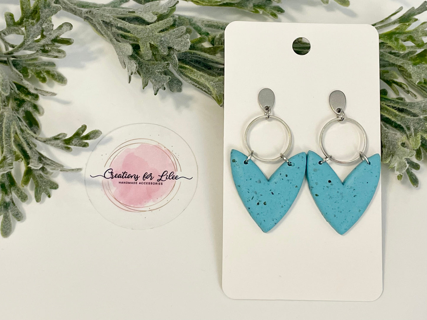 Clay Earrings - Turquoise Earrings