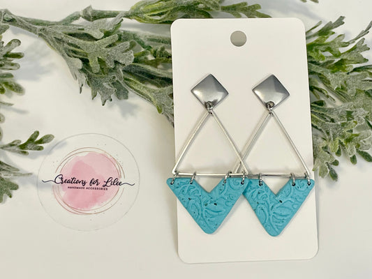 Clay Earrings - Turquoise Earrings