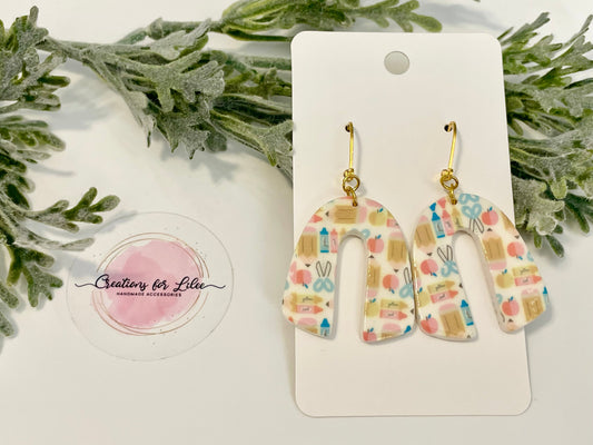 Clay Earrings - U-Shaped Teacher Earrings