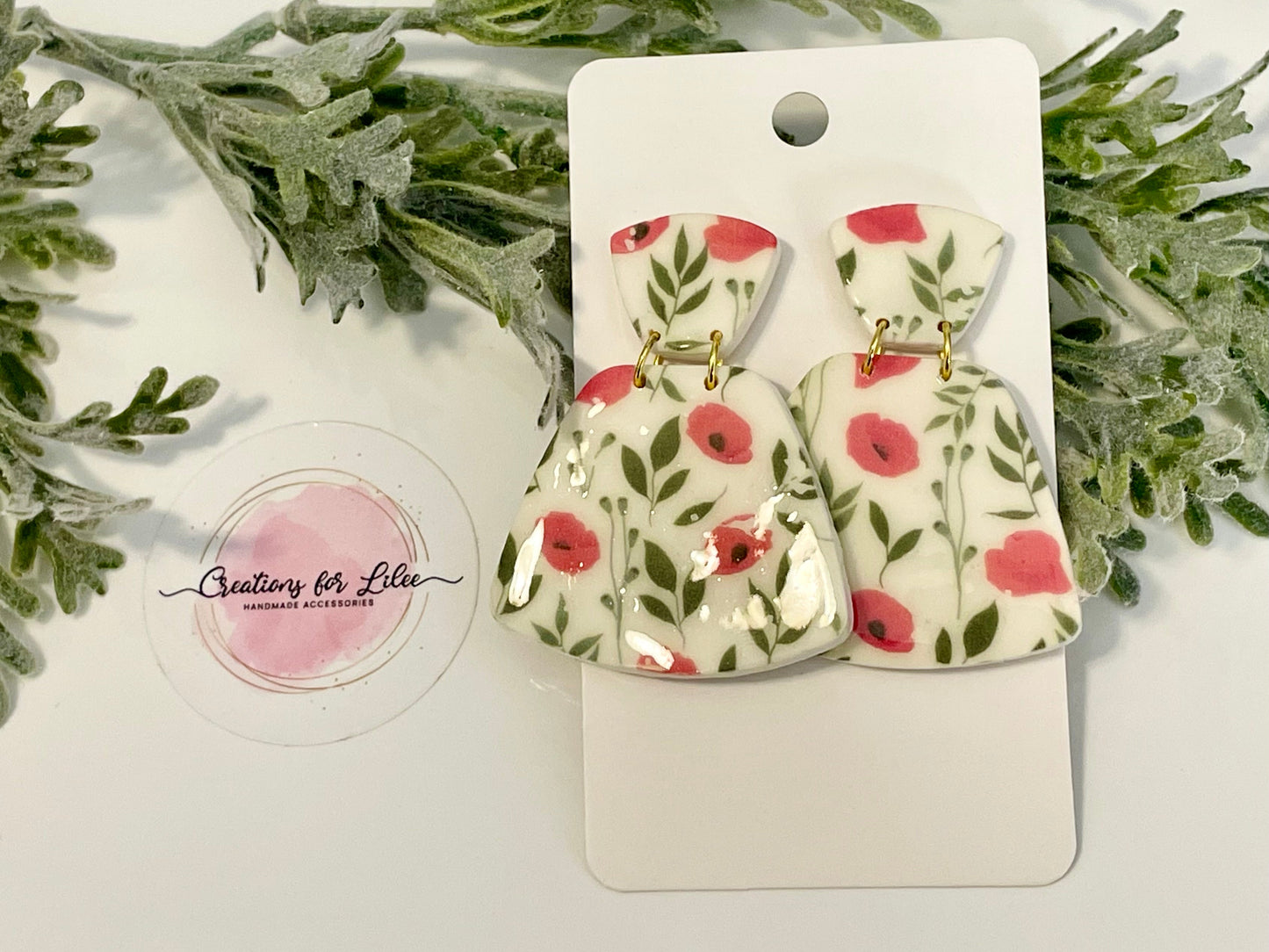 Clay Earrings - Poppy Rounded Trapezoid Earrings