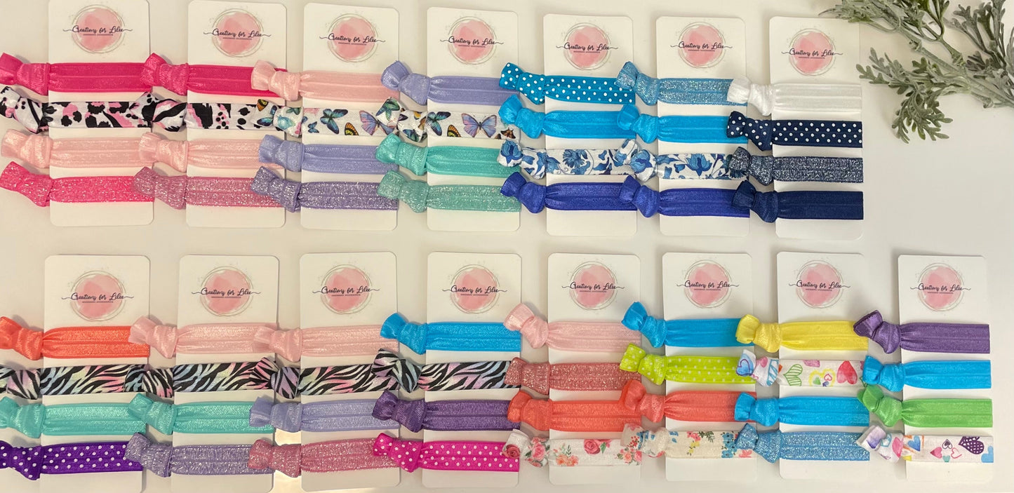 No Crease Hair Elastics - Floral