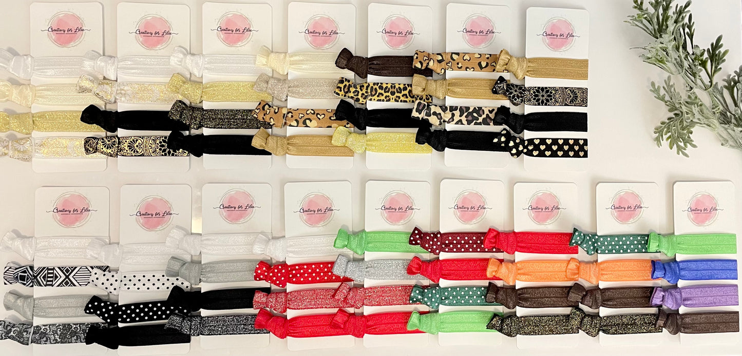 No Crease Hair Elastics - Polka Dots