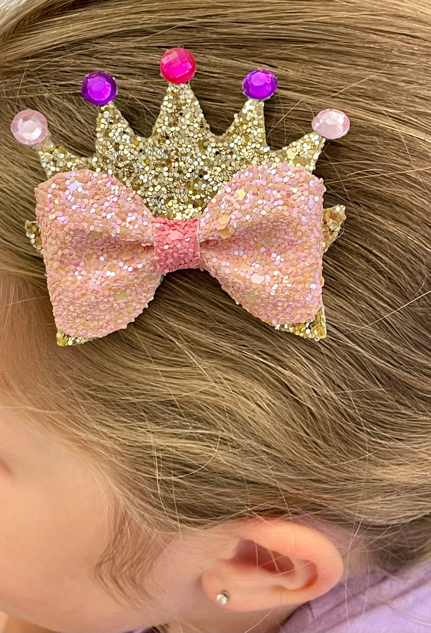 Princess Crown Hair Bow