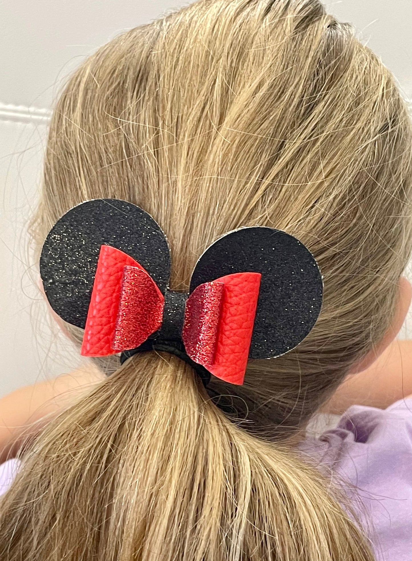 Sparkly Mouse Ear Hair Bow