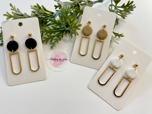 Clay Earrings - Neutral Collection