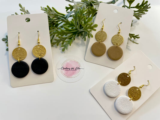 Clay Earrings - Neutral Collection