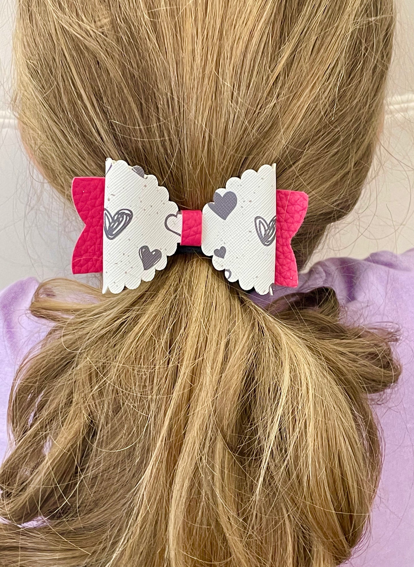 Hair Bows - Pink, White & Love