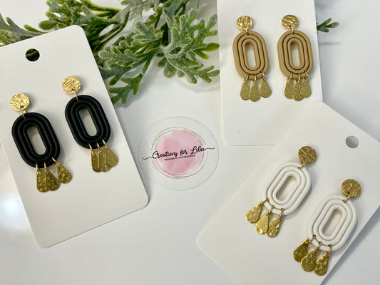 Clay Earrings - Neutral Collection