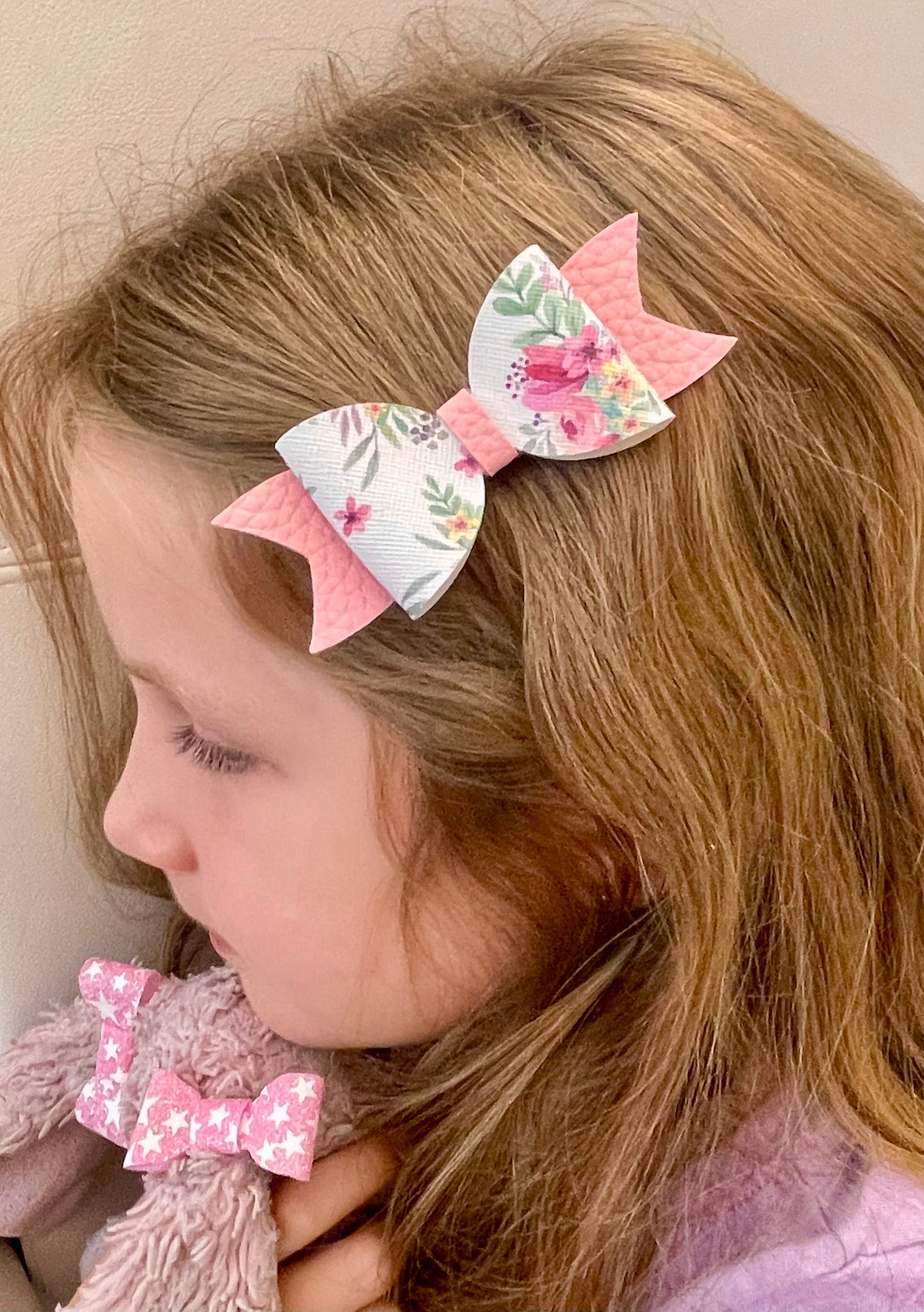 Hair Bows - Pink & Floral