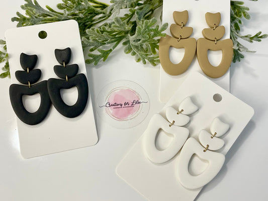 Clay Earrings - Neutral Collection