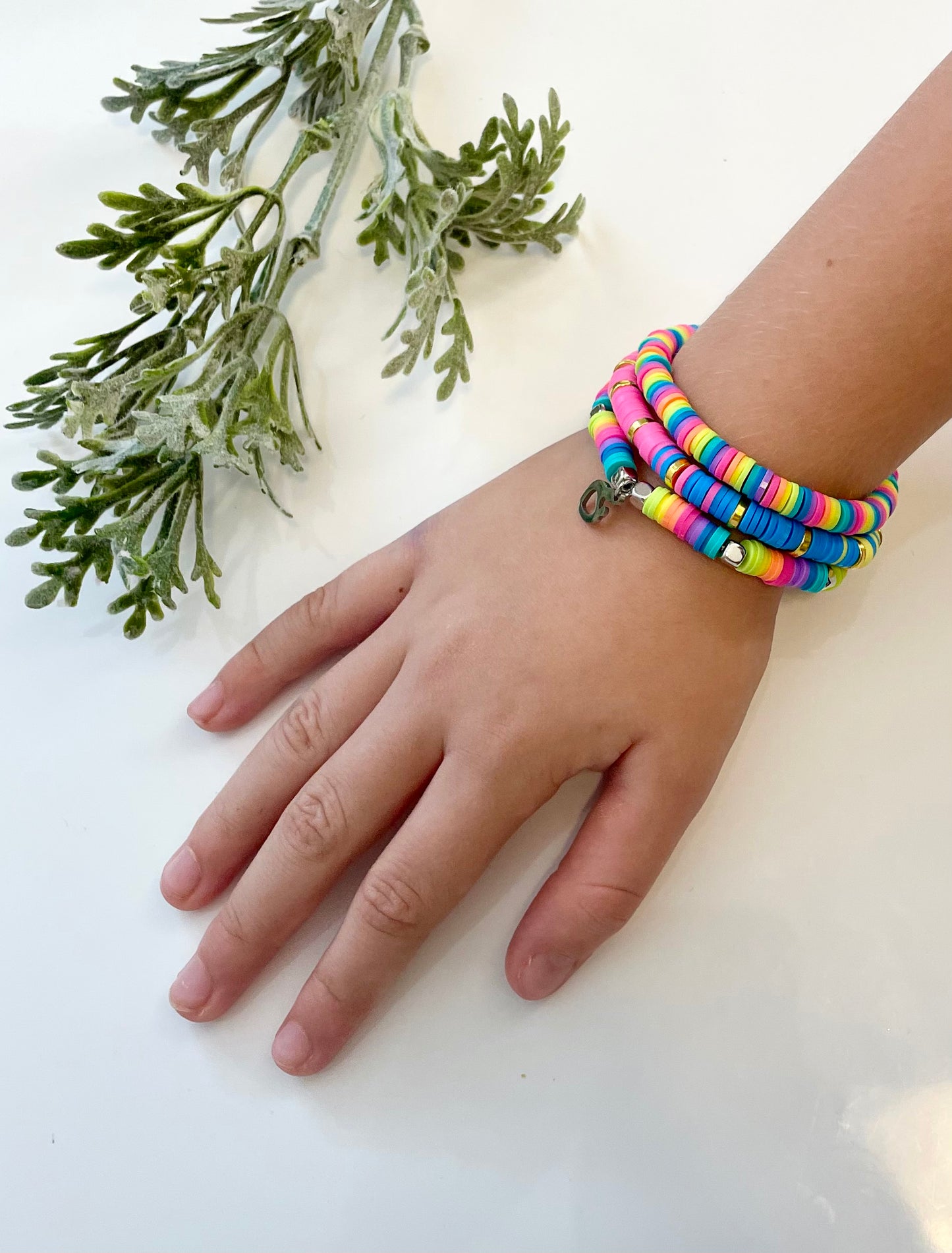 Heishi Stack Bracelets - Brights (Youth Sizing)