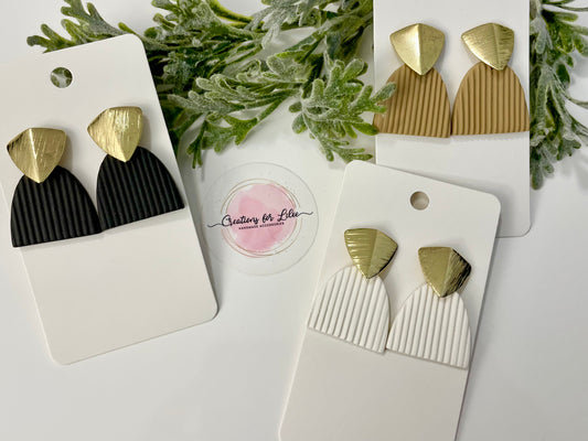 Clay Earrings - Neutral Collection