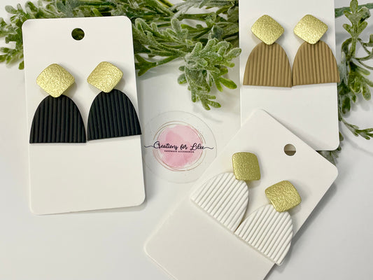 Clay Earrings - Neutral Collection