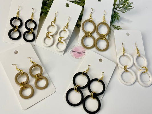 Clay Earrings - Neutral Collection