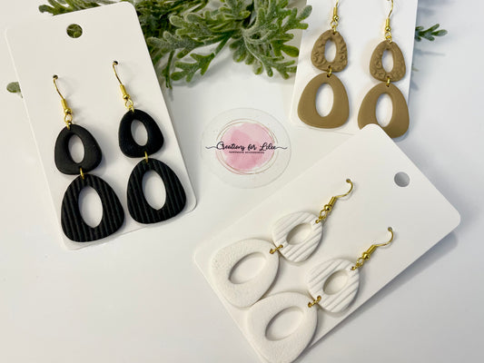 Clay Earrings - Neutral Collection